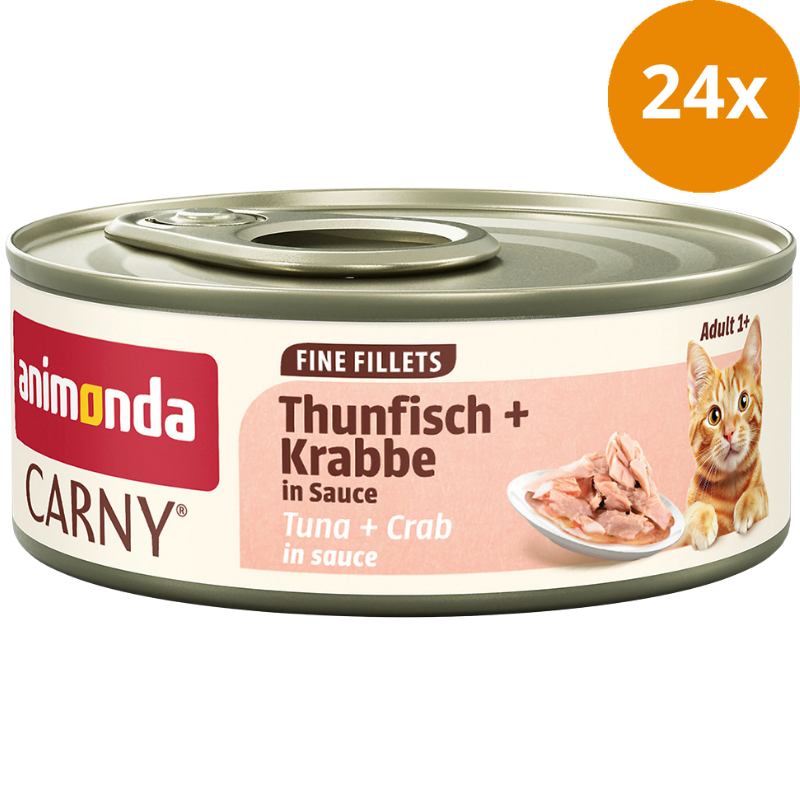 Animonda Cat Carny Fine Fillets Adult Weißer Thunfisch & Lachs in Gelee 60 g