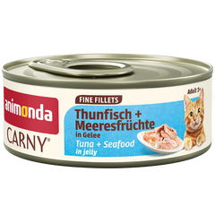 Animonda Cat Carny Fine Fillets Adult Thunfisch & Meeresfrüchte in Gelee 60 g