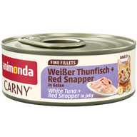 Animonda Cat Carny Fine Fillets Adult Weißer Thunfisch & Red Snapper in Gelee 60 g