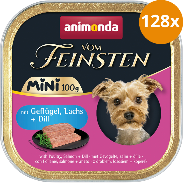 animonda Dog vom Feinsten Mini Adult Geflügel, Lachs & Dill 100 g