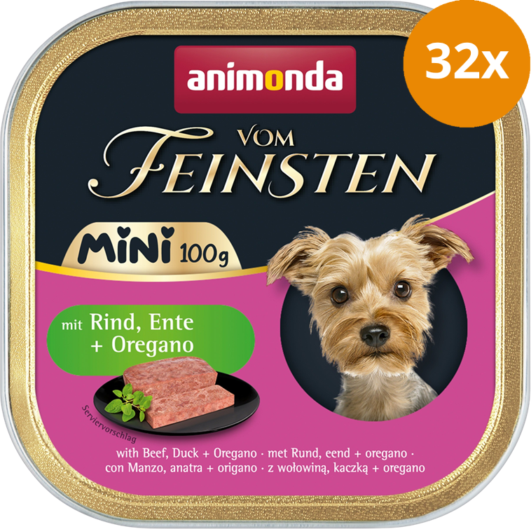 animonda Dog vom Feinsten Mini Adult Rind, Ente & Oregano 100 g