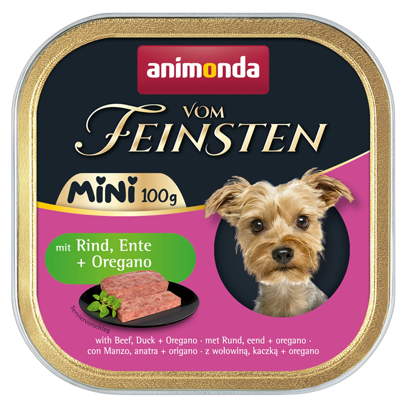 animonda Dog vom Feinsten Mini Adult Rind, Ente & Oregano 100 g