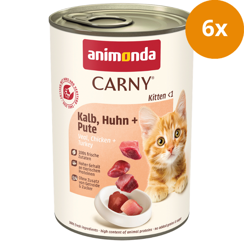 animonda Dose Carny Kitten Kalb, Huhn & Pute 400 g