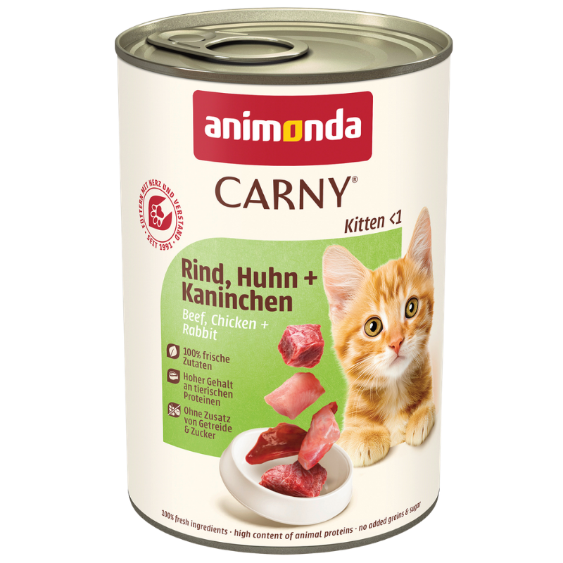 animonda Dose Carny Kitten Rind, Huhn & Kaninchen 400 g