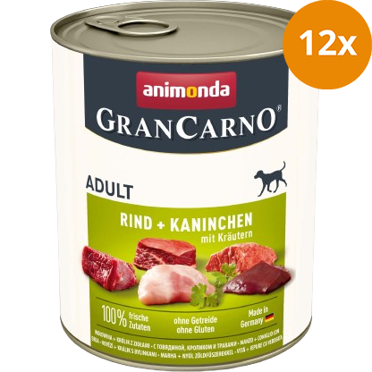 animonda GranCarno Adult Rind & Kaninchen mit Kräutern 800 g
