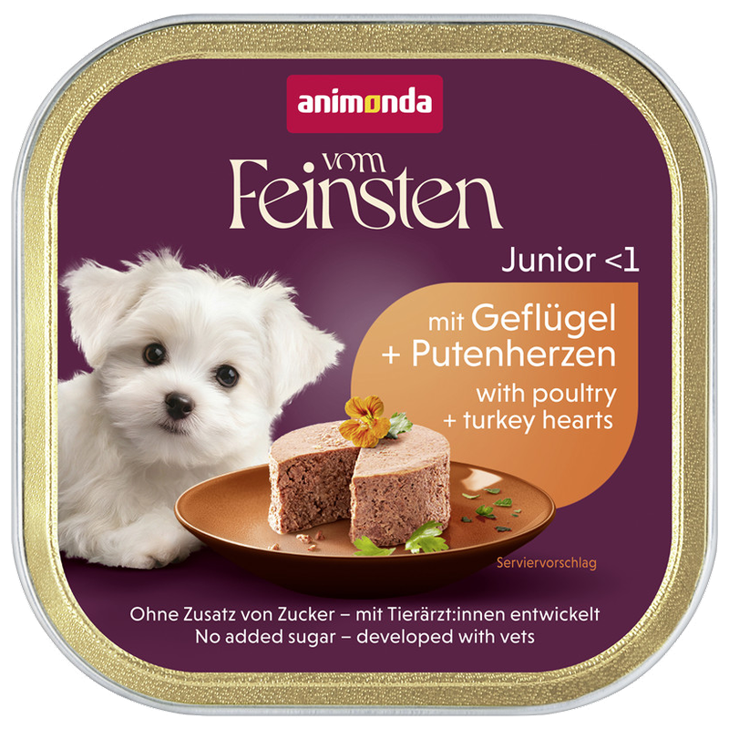 animonda Vom Feinsten Junior Geflügel & Putenherzen 150 g