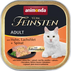 animonda Vom Feinsten mit Schlemmerkern Huhn, Lachsfilet & Spinat 100 g