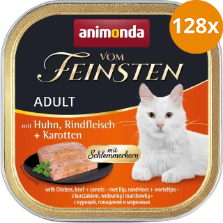 animonda Vom Feinsten mit Schlemmerkern Huhn, Rindfleisch & Karotten 100 g