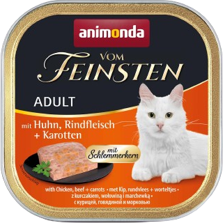 animonda Vom Feinsten mit Schlemmerkern Huhn, Rindfleisch & Karotten 100 g