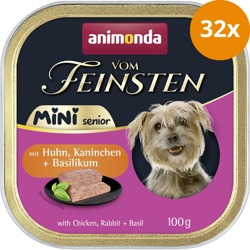 Animonda vom Feinsten Mini Senior mit Huhn, Kaninchen &  Basilikum 100 g