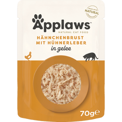 Applaws Cat Frischebeutel in Gelee Huhn & Hühnerleber 70 g