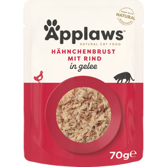Applaws Cat Frischebeutel in Gelee Huhn & Rind 70 g