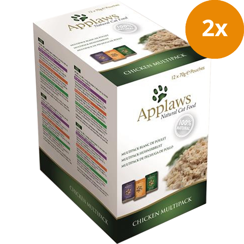 Applaws Natural Cat Pouches Multipack Hühnchen 840 g