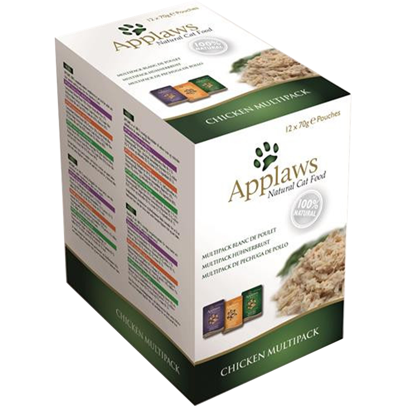Applaws Natural Cat Pouches Multipack Hühnchen 840 g