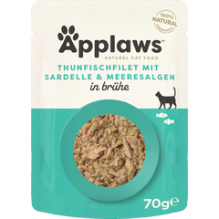 Applaws Natural Cat Pouches Thunfischfilets & ganze Sardellen 70 g