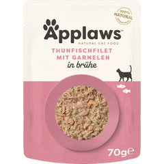 Applaws Natural Cat Pouches Thunfischfilets & Pazifik Garnelen 70 g