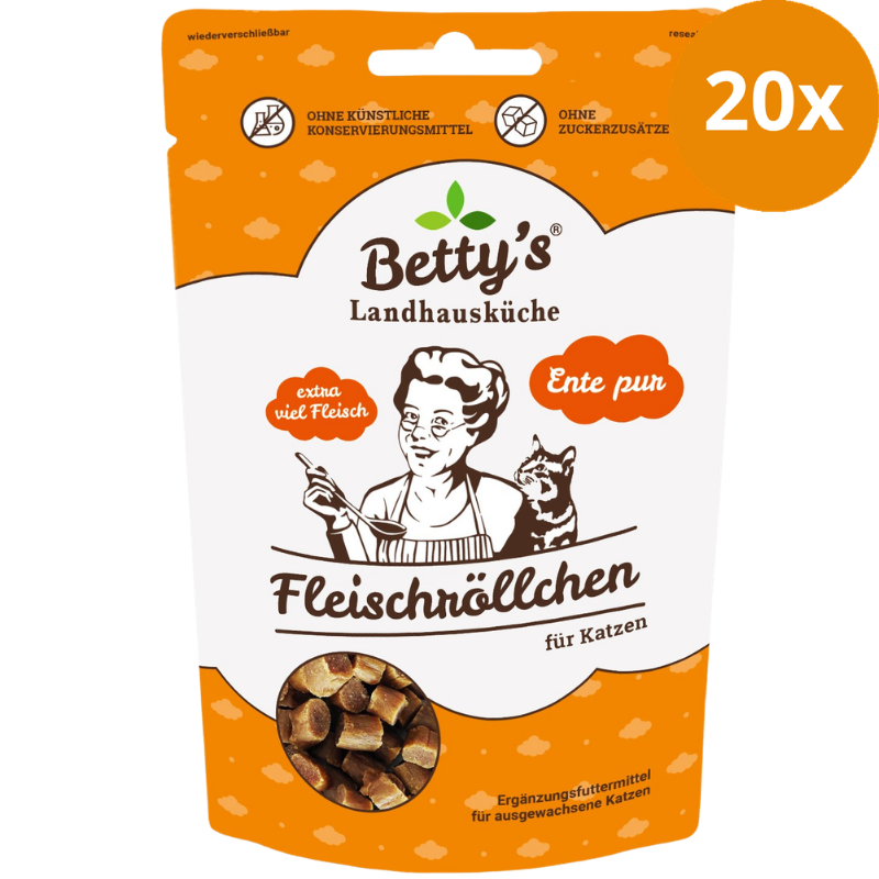 Bettys Landhausküche Cat Snack Fleischröllchen Ente 50 g