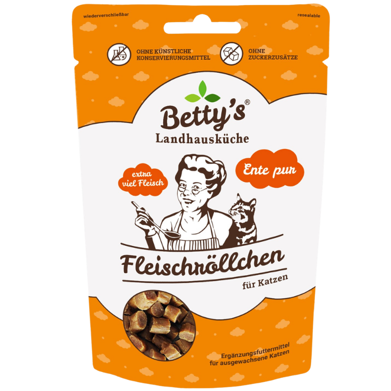 Bettys Landhausküche Cat Snack Fleischröllchen Ente 50 g
