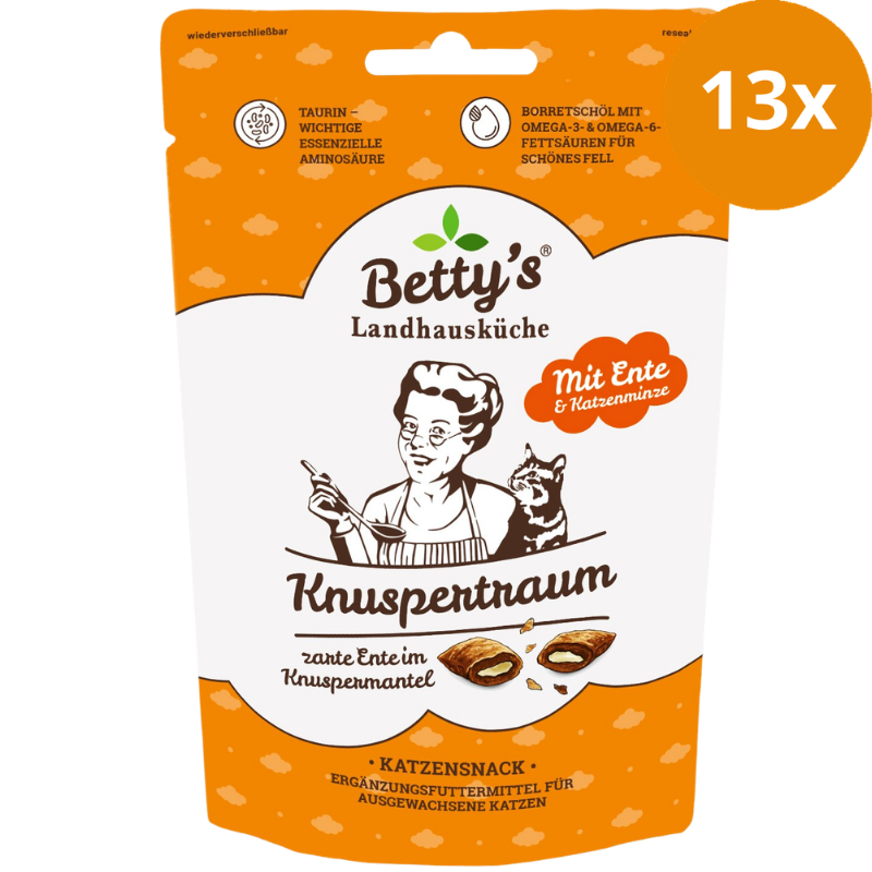 Bettys Landhausküche Cat Snack Knuspertraum Ente & Katzenminze 50 g