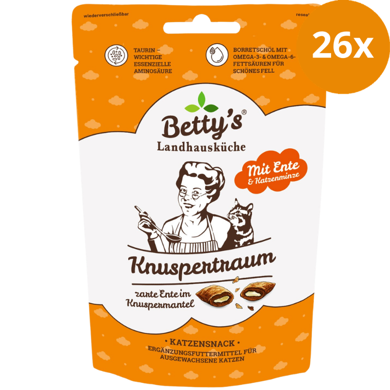 Bettys Landhausküche Cat Snack Knuspertraum Ente & Katzenminze 50 g