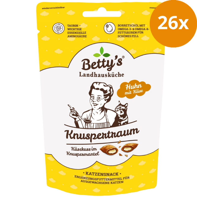 Bettys Landhausküche Cat Snack Knuspertraum Huhn mit Käse 50 g