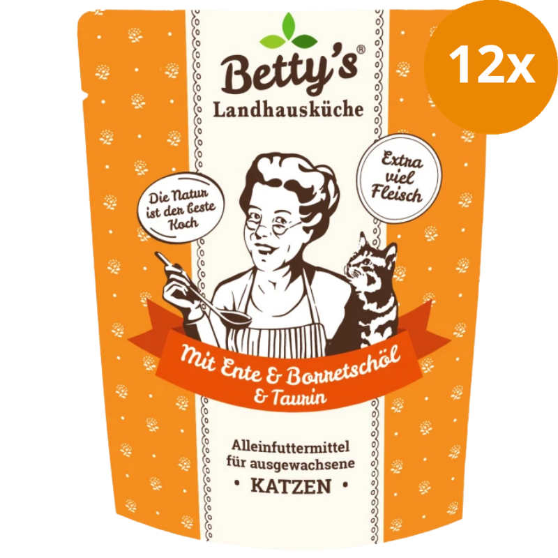 Bettys Landhausküche P.B. Katze mit Ente & Borretschöl 250 g