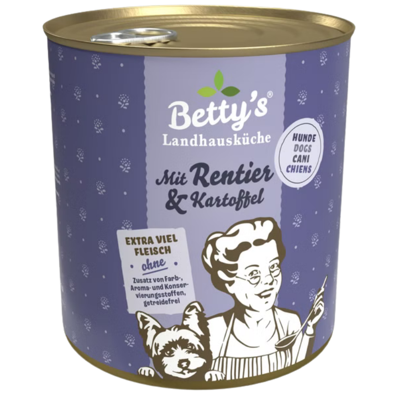 Bettys Landhausküche Hund mit Rentier & Kartoffel 800 g