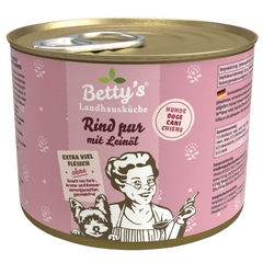 Bettys Landhausküche Hund Dose Rind pur mit Leinöl 200 g