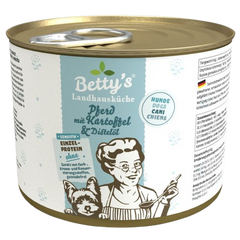 Bettys Landhausküche Hund Dose Sensitiv Pferd mit Kartoffel & Distelöl 200 g