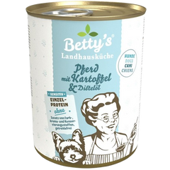 Bettys Landhausküche Hund Dose Sensitiv Pferd mit Kartoffel & Distelöl 400 g