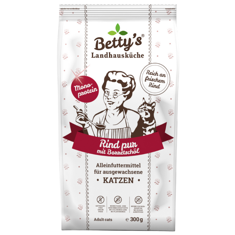 Bettys Landhausküche Katze Adult Trocken Rind pur