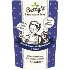 Bettys Landhausküche Katze FB Huhn & Fasan mit Borretschöl 100 g