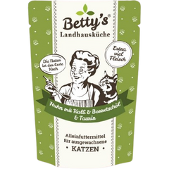 Bettys Landhausküche Katze FB Huhn & Kalb mit Borretschöl 100 g
