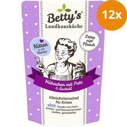 Bettys Landhausküche Katze FB Kitten Hühnchen mit Pute 100 g
