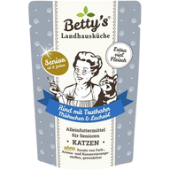 Bettys Landhausküche Katze FB Senior Rind, Truthahn mit Möhrchen & Lachsöl 100 g