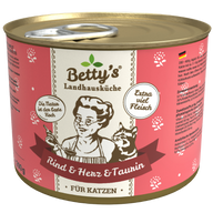Bettys Landhausküche Katze Dose Rind & Herz 200 g