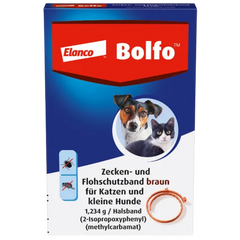 Bolfo Flohschutzhalsband kleiner Hund und Katze, 35 cm, braun