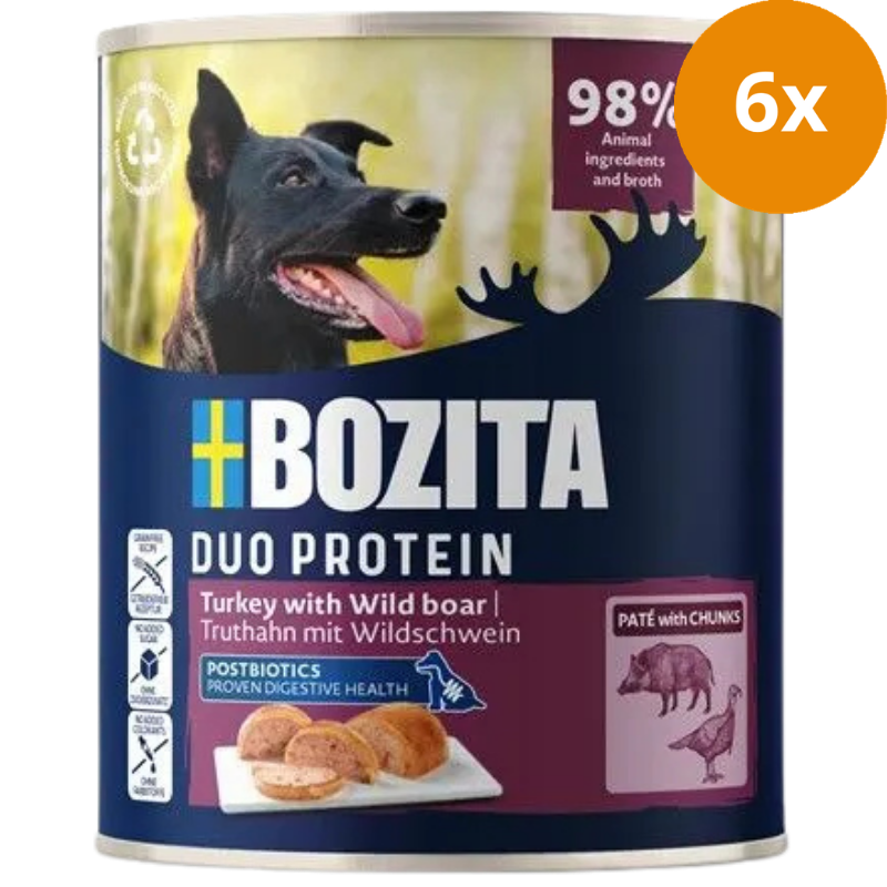 Bozita Dog Paté Pute mit Wildschwein 800 g
