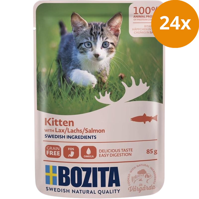 Bozita Häppchen in Soße für Kitten Lachs 85 g