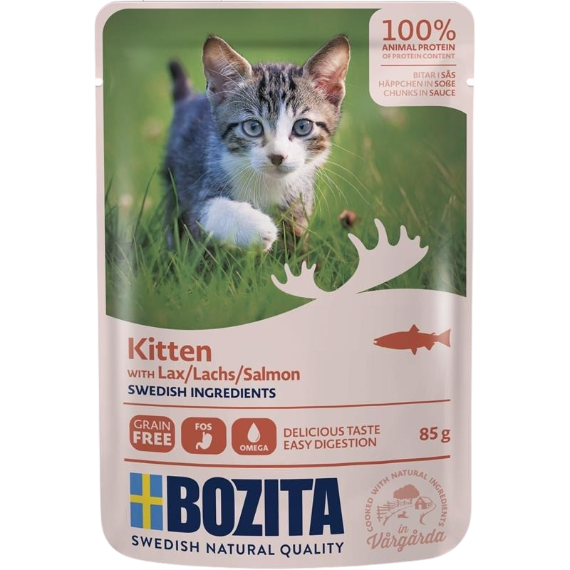 Bozita Häppchen in Soße für Kitten Lachs 85 g