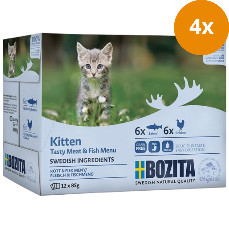 Bozita Kitten Fisch & Fleisch Häppchen in Sauce 1020 g