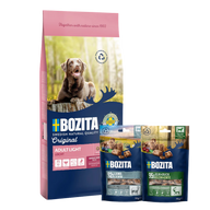 Bozita Original Adult Light 12 kg & 2 x GRATIS Bozita Snacks (Elch, Lamm)