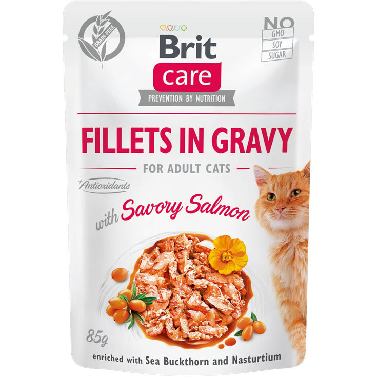 Brit Care Fillets in Gravy Salmon 85 g
