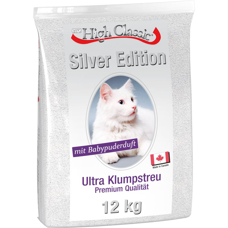 BTG Classic Cat Klumpstreu Silver Edition mit Babypuderduft
