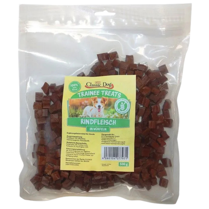 BTG Classic Dog Trainee Treats Rindfleischwürfel 500 g