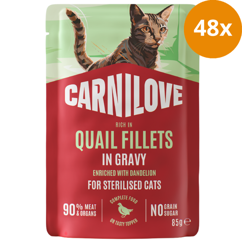 Carnilove Cat PB Gravy sterili. Quail 85 g