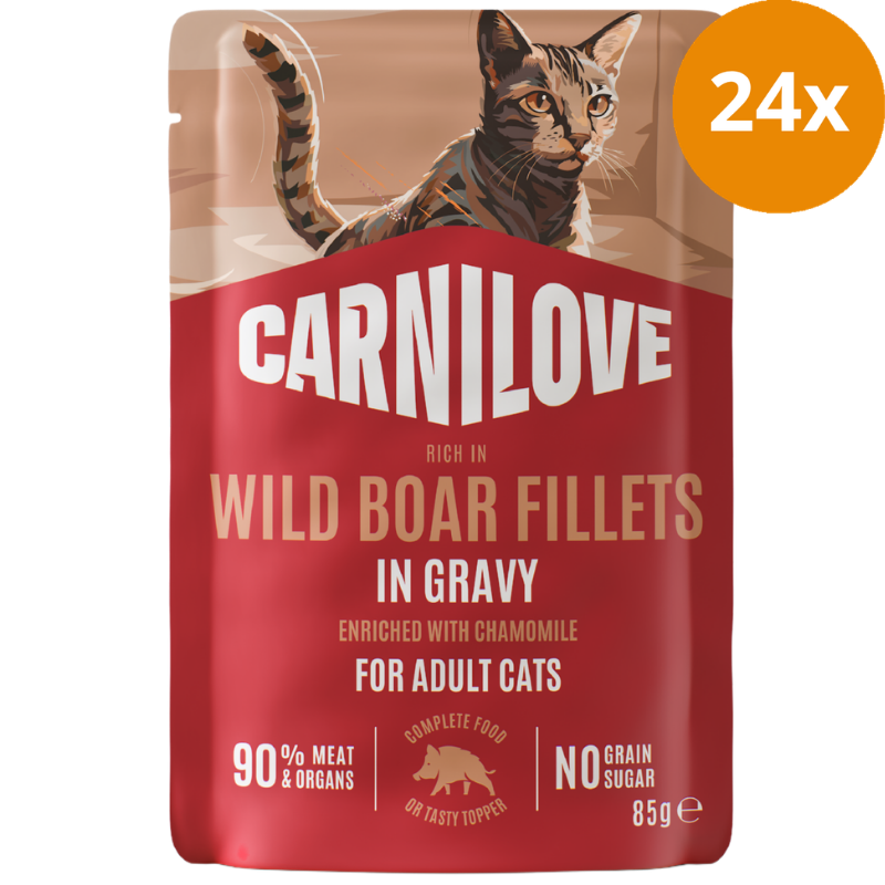 Carnilove Cat PB Gravy Wild Boar 85 g