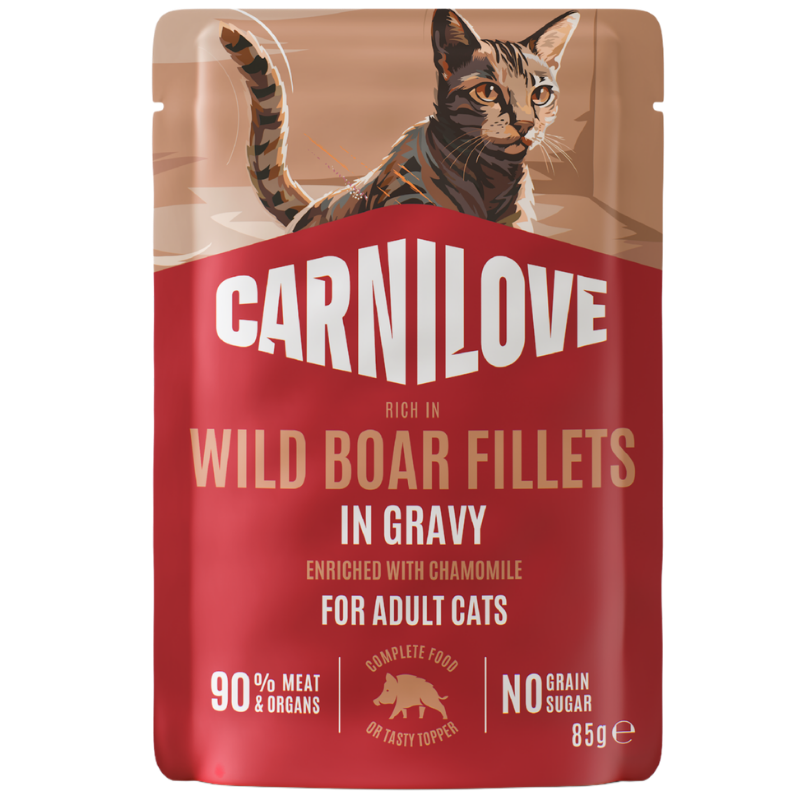 Carnilove Cat PB Gravy Wild Boar 85 g