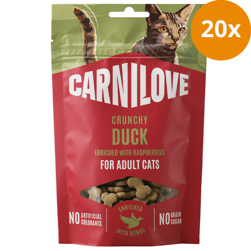 Carnilove Cat Snack Crunchy Duck with Raspb. 50 g