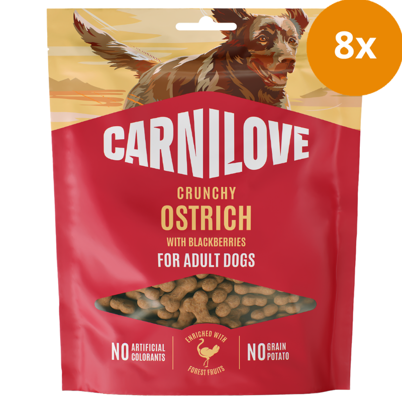 Carnilove Dog Snack Crunchy Ostrich & Blackberries 200 g